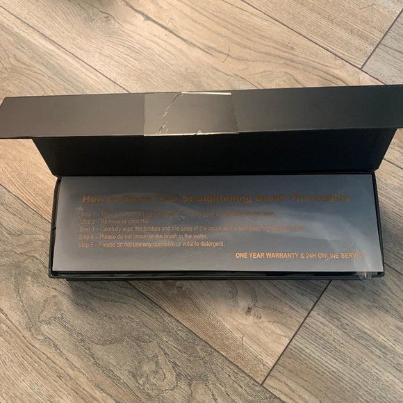 NWT NICEBAY IONIC & INFRARED ONE PASS STRAIGHTENING HAIR STRAIGHTENER BRUSH - Picture 3 of 5